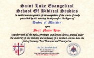 Dr. of Ministry I.D. Card