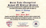 Master of Theology I.D. Card